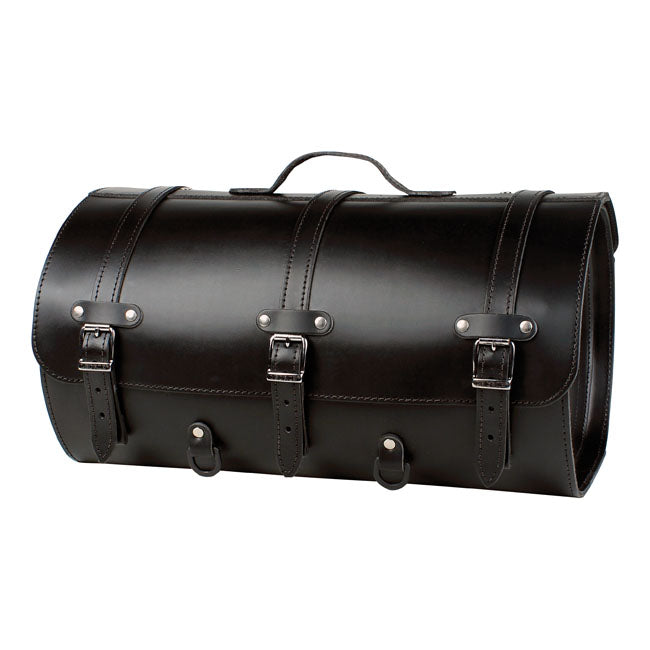 Ledrie Motorcycle Real Leather Suitcase Black