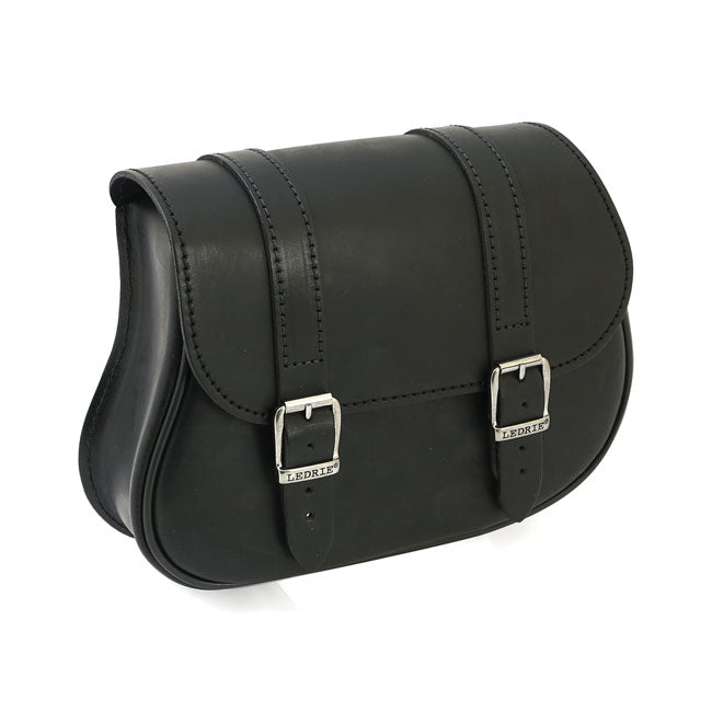 Ledrie Leather Swing Arm Bag Black For 02-17 V-Rod (NU)
