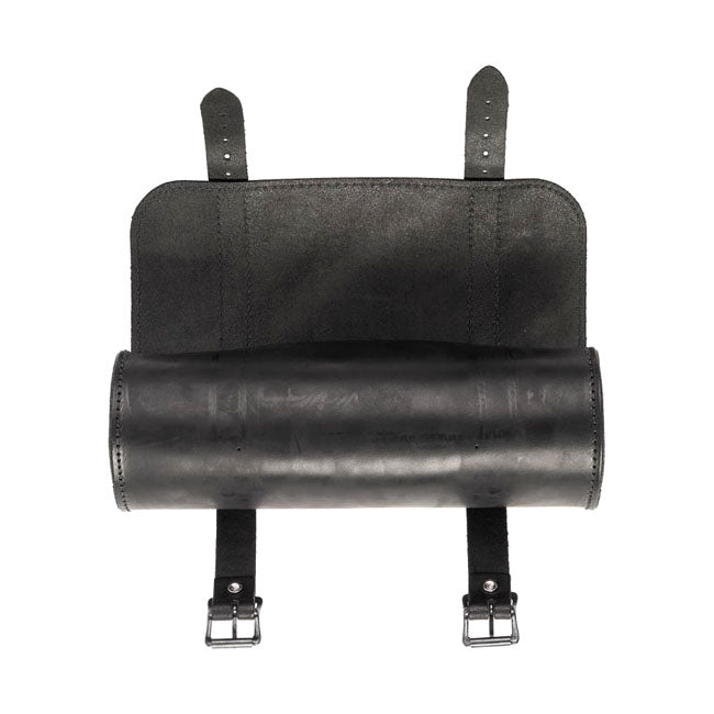 Ledrie Leather Tool Roll Black With Chrome Buckles