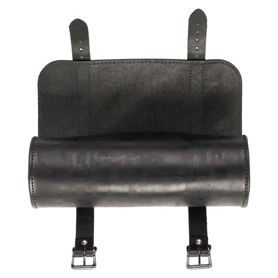 Ledrie Leather Tool Roll Black With Chrome Buckles - alternate product view