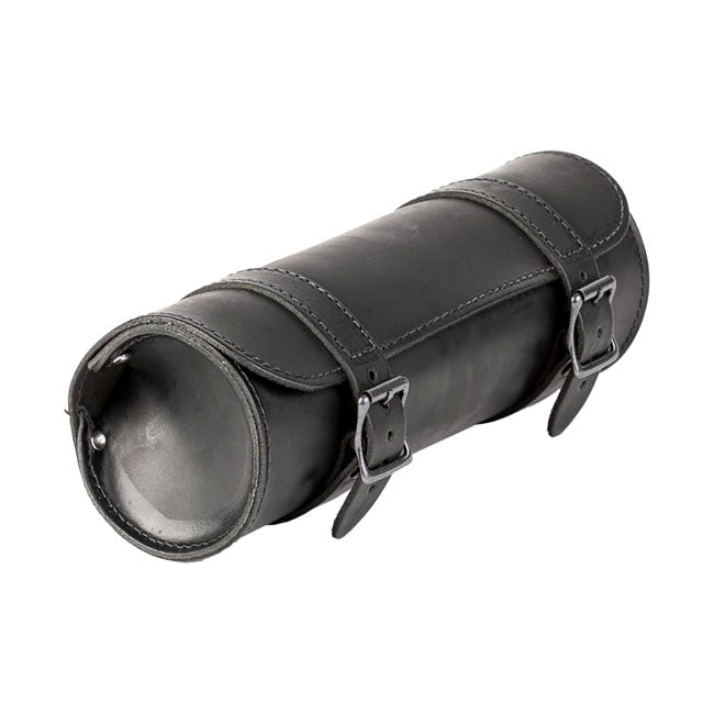 Ledrie Leather Tool Roll Black With Chrome Buckles