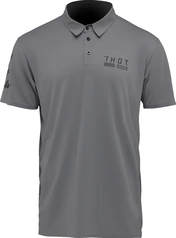 Thor Corpo Polo Shirt Grey - FREE UK Shipping, FREE 365 Day Returns | Moto Central