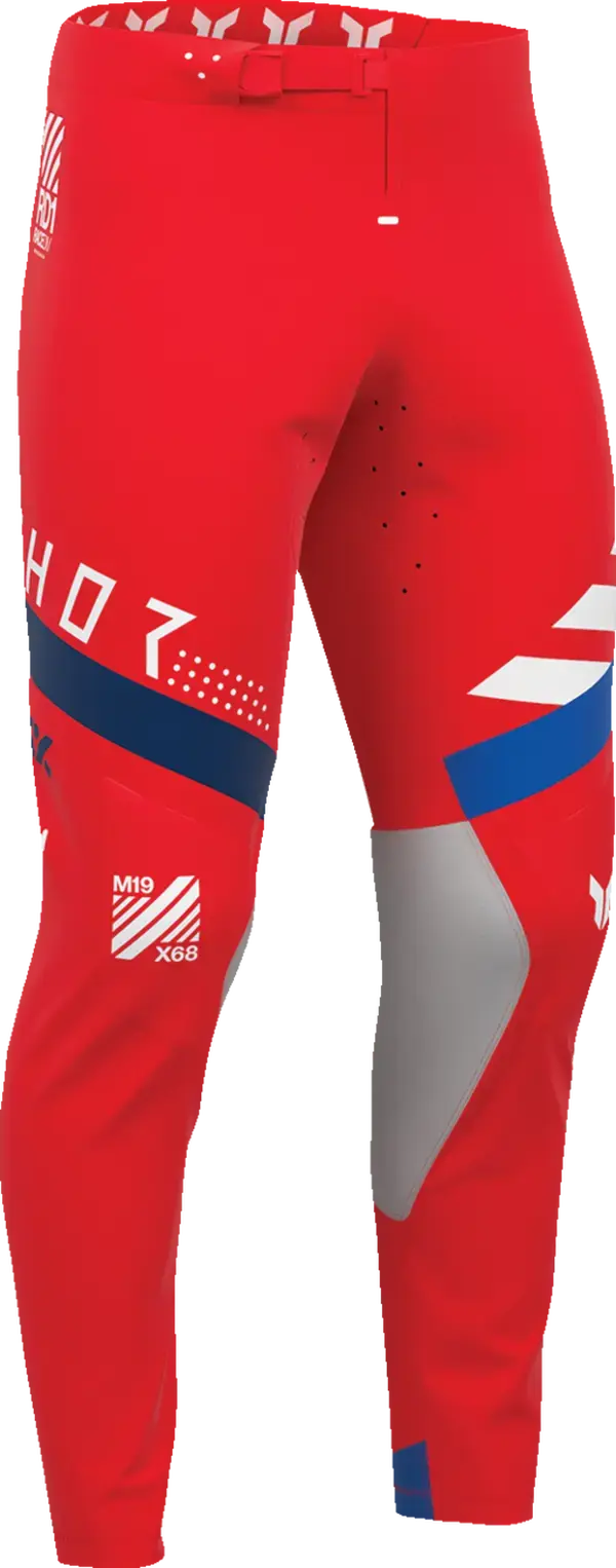 Thor Sportmode Synth MX Textile Trouser Red - FREE UK Shipping, FREE 365 Day Returns | Moto Central