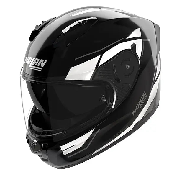 Nolan N60-6 Sincrono Black / White / Metal Grey FREE UK Delivery, FREE 365 Day Returns | Moto Central