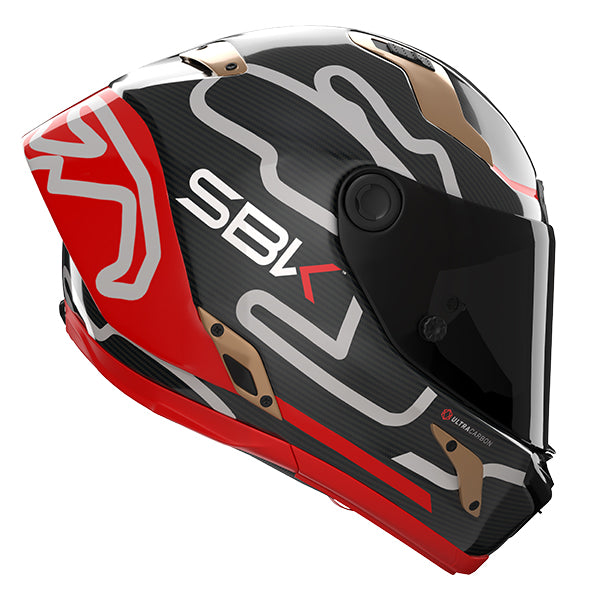 Nolan X-804 RS SBK Carbon / Red / Gold FREE UK Delivery, FREE 365 Day Returns | Moto Central