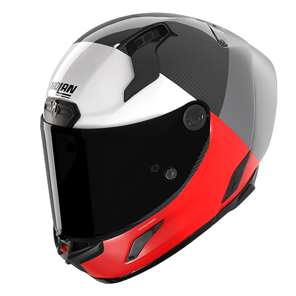 Nolan X-804 RS Blocco Carbon / Grey / Red FREE UK Delivery, FREE 365 Day Returns | Moto Central