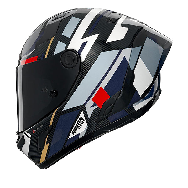 Nolan X-804 RS Cirota Carbon / Blue / Gold FREE UK Delivery, FREE 365 Day Returns | Moto Central