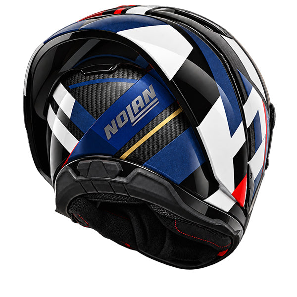 Nolan X-804 RS Cirota Carbon / Blue / Gold FREE UK Delivery, FREE 365 Day Returns | Moto Central