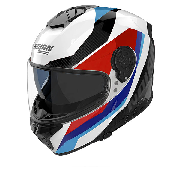 Nolan N80-8 Torpedo White / Red / Blue FREE UK Delivery, FREE 365 Day Returns | Moto Central