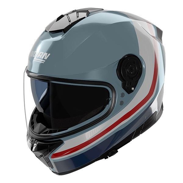 Nolan N80-8 Incline Blue / White / Red FREE UK Delivery, FREE 365 Day Returns | Moto Central