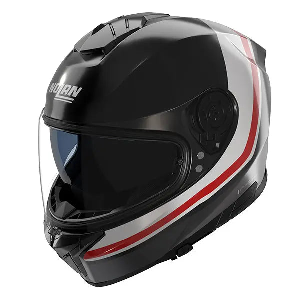 Nolan N80-8 Incline Black / White / Red / Grey FREE UK Delivery, FREE 365 Day Returns | Moto Central