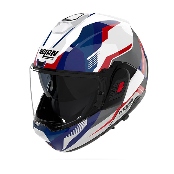 Nolan N120-1 Onirico White / Red / Blue FREE UK Delivery, FREE 365 Day Returns | Moto Central