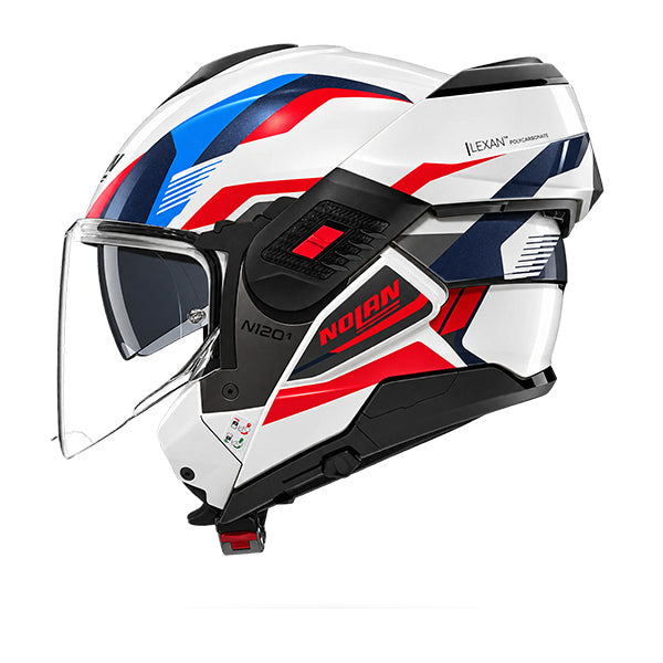 Nolan N120-1 Onirico White / Red / Blue FREE UK Delivery, FREE 365 Day Returns | Moto Central