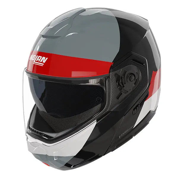 Nolan N90-3 06 Blocco Black / Grey / Red / White FREE UK Delivery, FREE 365 Day Returns | Moto Central