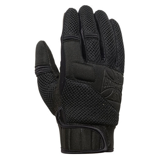 West Coast Choppers Statement Neoprene Gloves Black - back-of-hand view