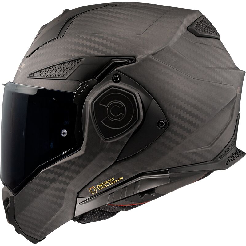 ls2 carbon fibre helmet LS2 FF901 Advant X Carbon Flip-Up Helmet Solid Matt Carbon FREE P&P