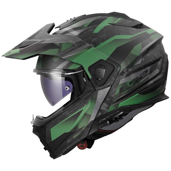 LS2 FF909 Ranger Forged Carbon Strike Green FREE UK Delivery, FREE 365 Day Returns | Moto Central
