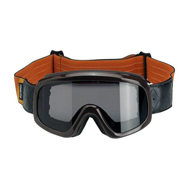 Biltwell Overland 2.0 Tri-Stripe Goggles Brown Gold / Rust / Brown