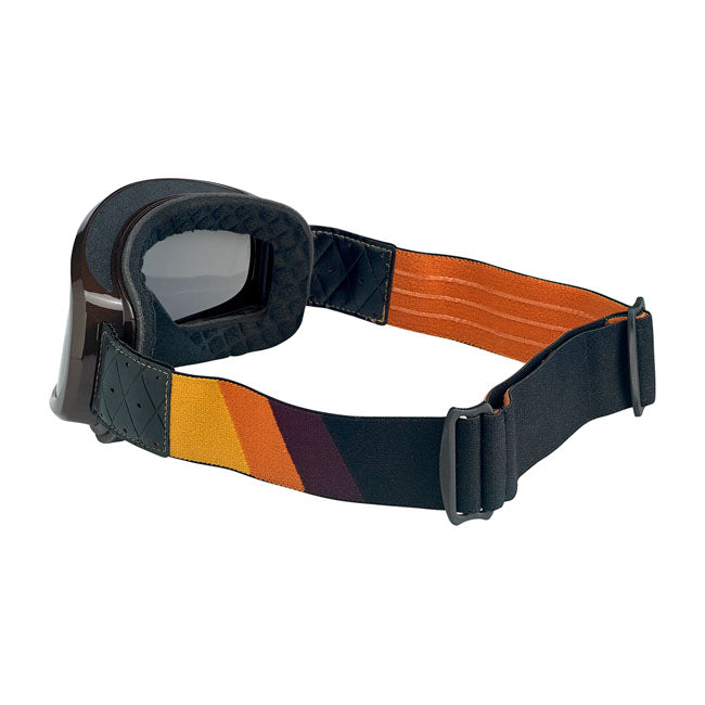 Biltwell Overland 2.0 Tri-Stripe Goggles Brown Gold / Rust / Brown