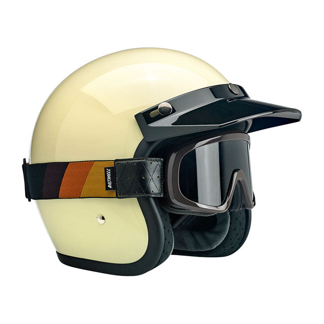 Biltwell Overland 2.0 Tri-Stripe Goggles Brown Gold / Rust / Brown