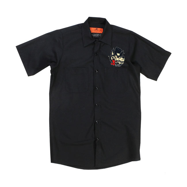 Lucky 13 Noclub Lone Wolf Workshirt Black