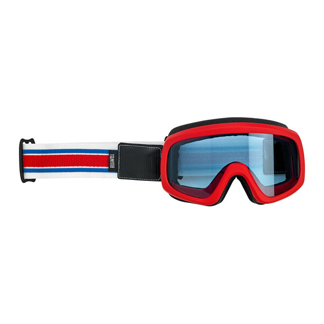 Biltwell Overland 2.0 Racer Goggles Red / White / Blue