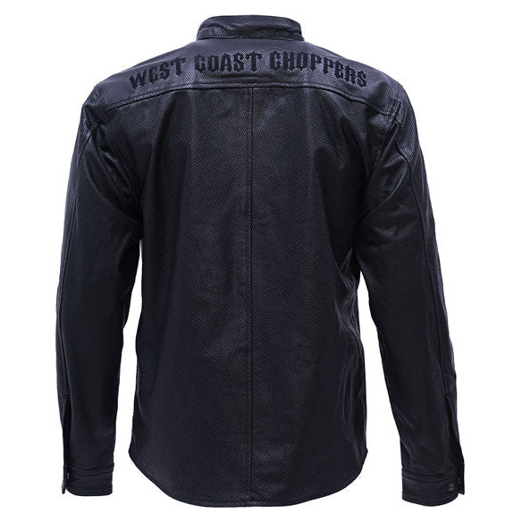 West Coast Choppers OG Perforated Leather Riding Shirt Black - alternate product view