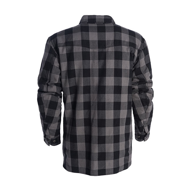 West Coast Choppers Dominator Riding Flannel Shirt Grey / Black CE Approved