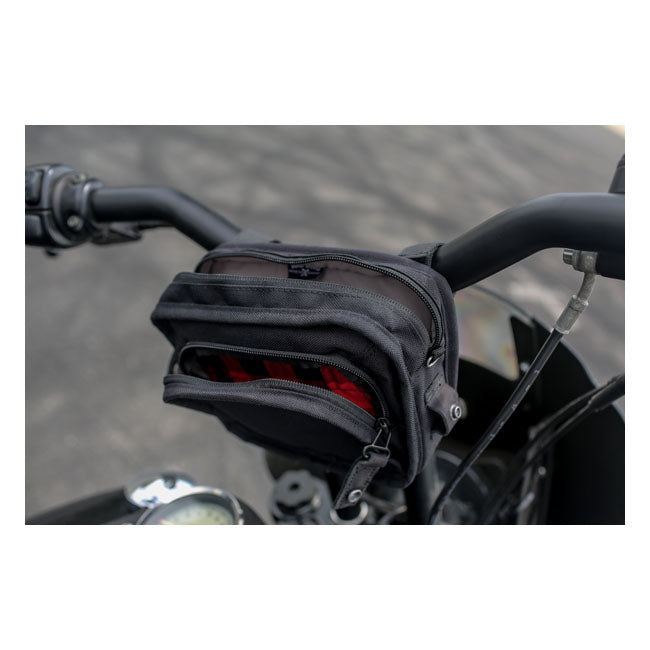 Burly Voyager Handlebar Bag Black Cordura