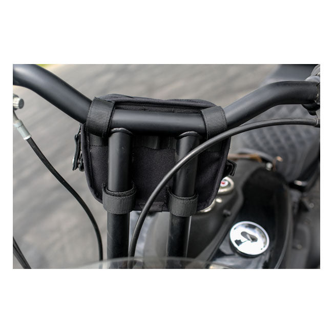 Burly Voyager Handlebar Bag Black Cordura