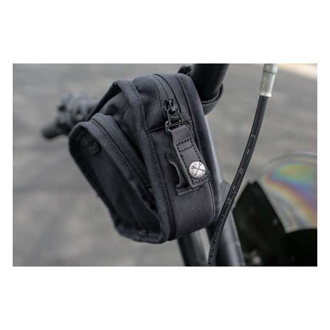 Burly Voyager Handlebar Bag Black Cordura