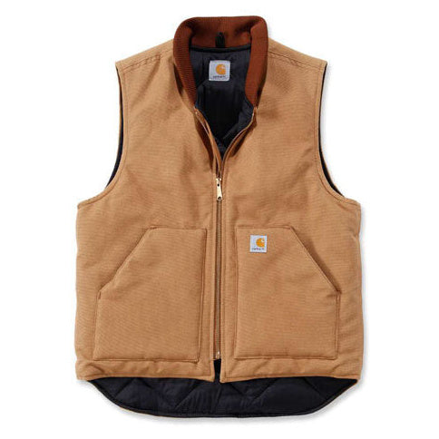 Carhartt Duck Arctic Quilt Lined Vest Carhartt Brown, front product view