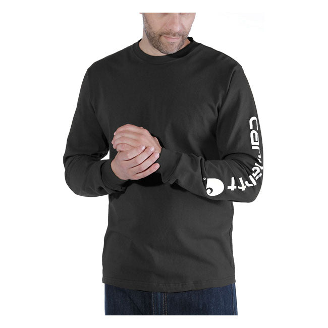Carhartt Sleeve Logo Long Sleeves T-Shirt Black