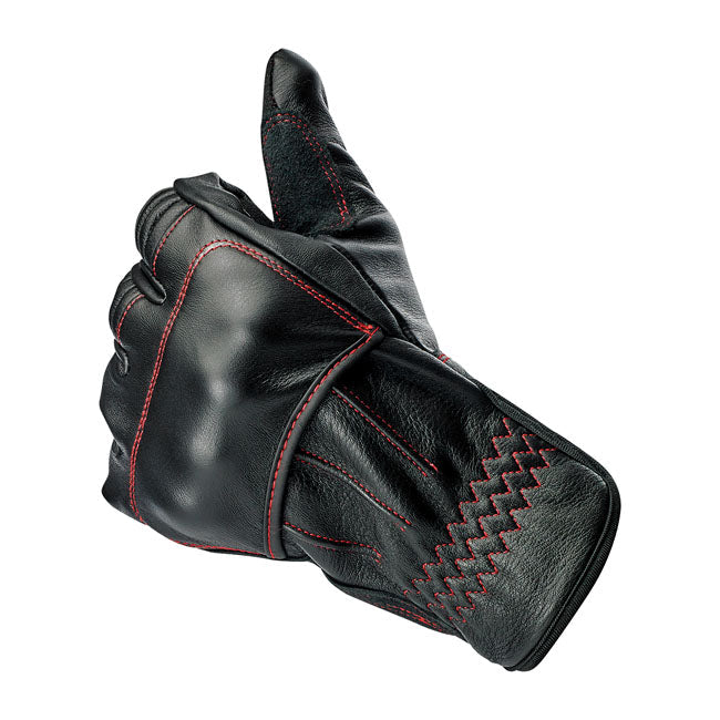 Biltwell Belden Gloves Black / Redline CE Approved