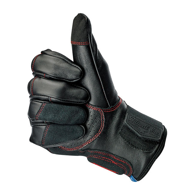Biltwell Belden Gloves Black / Redline CE Approved