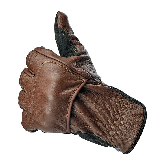 Biltwell Belden Gloves Chocolate / Black CE Approved