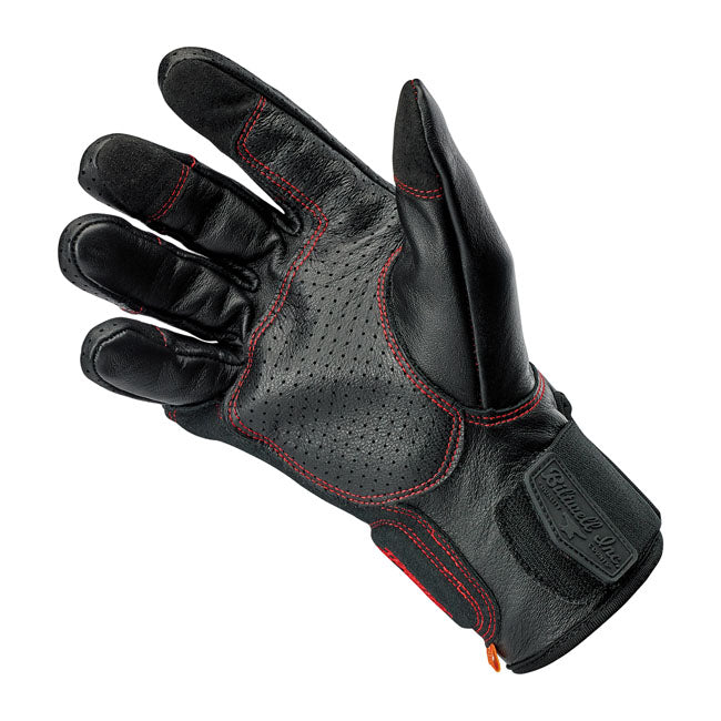 Biltwell Borrego Gloves Black / Redline CE Approved