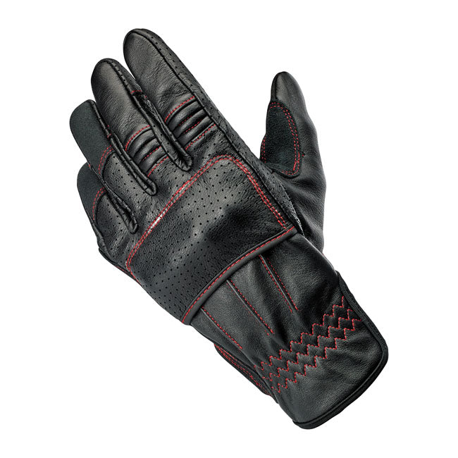 Biltwell Borrego Gloves Black / Redline CE Approved