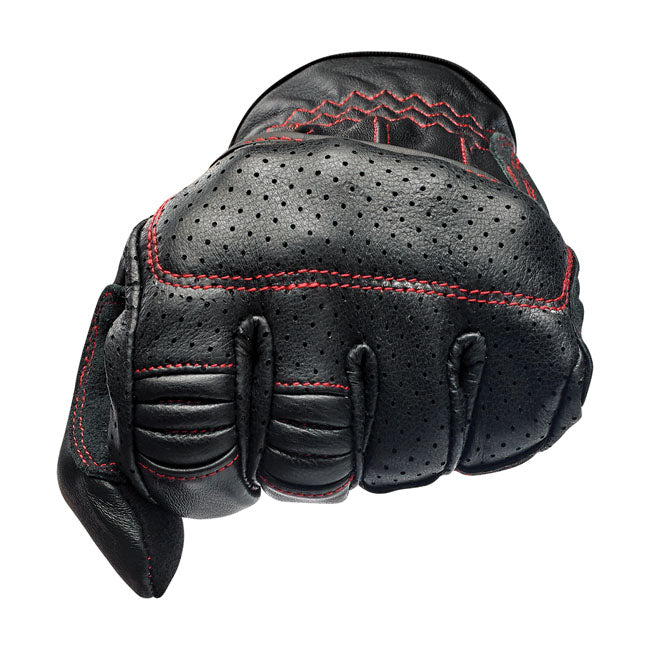 Biltwell Borrego Gloves Black / Redline CE Approved