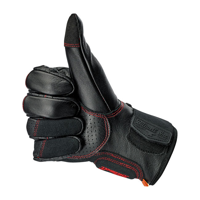 Biltwell Borrego Gloves Black / Redline CE Approved