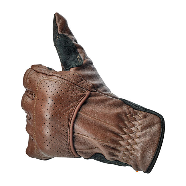 Biltwell Borrego Gloves Chocolate / Black CE Approved