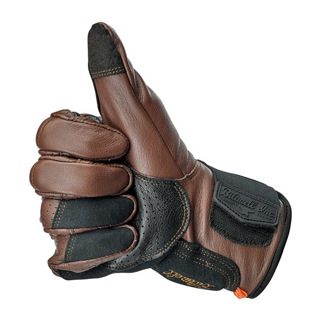 Biltwell Borrego Gloves Chocolate / Black CE Approved