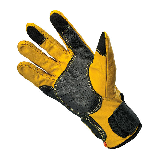 Biltwell Borrego Gloves Gold / Black CE Approved