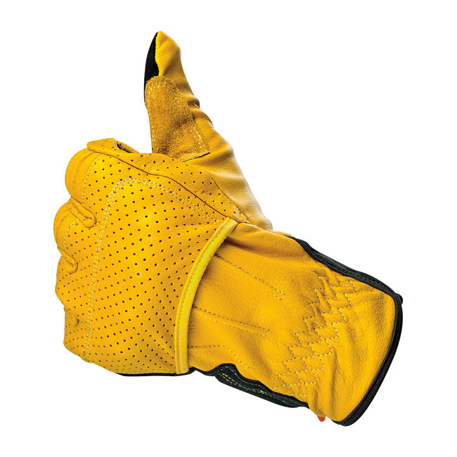 Biltwell Borrego Gloves Gold / Black CE Approved