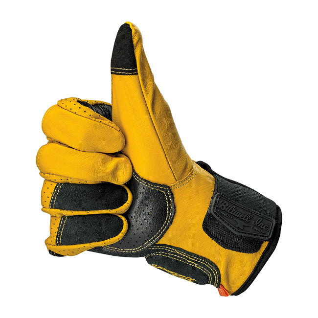 Biltwell Borrego Gloves Gold / Black CE Approved
