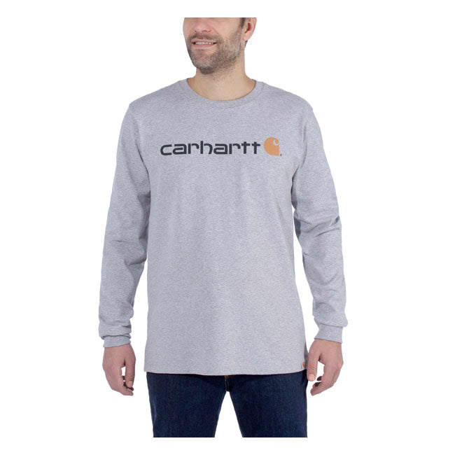 Carhartt Long Sleeves T-Shirt Core Logo Heather Grey