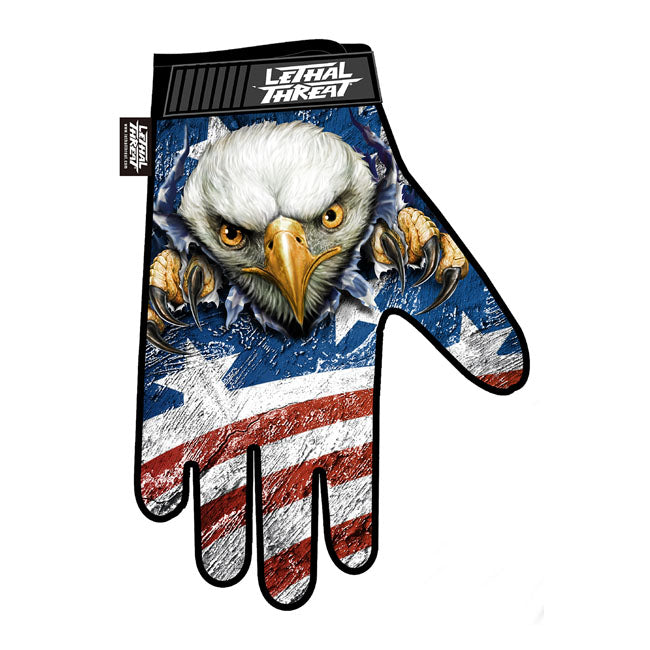 Lethal Threat USA Eagle Gloves Blue / Red / White