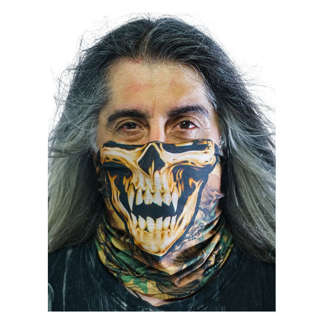 Lethal Threat Skull Camo Tubular Mask Bandana