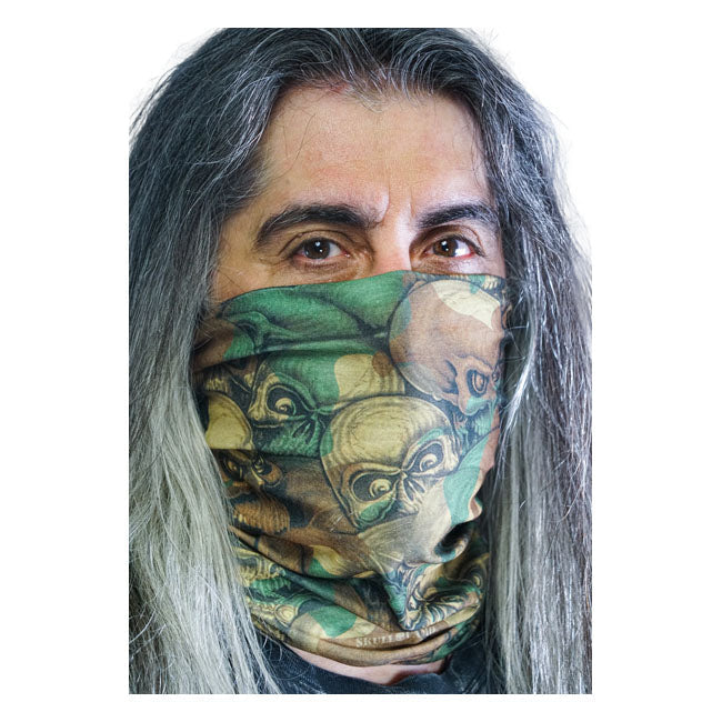 Lethal Threat Skull Camo Tubular Mask Bandana