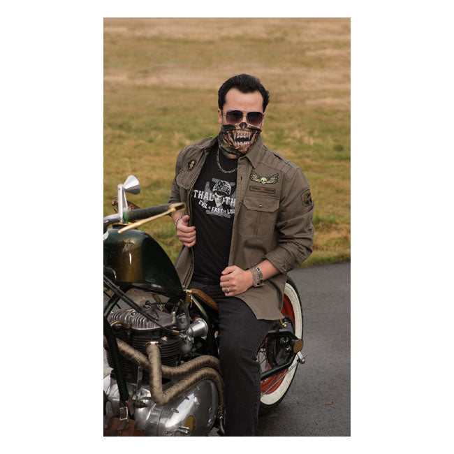 Lethal Threat Skull Camo Tubular Mask Bandana